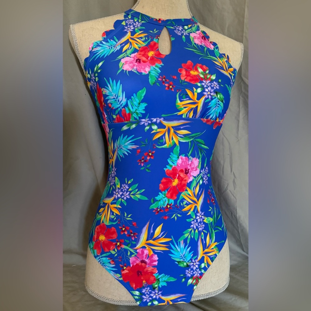 Floral Blue  One Piece Swimsuit